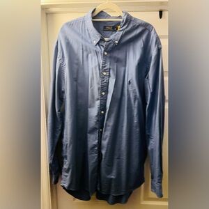 Ralph Lauren Men's Casual Blue Button-Down Shirt